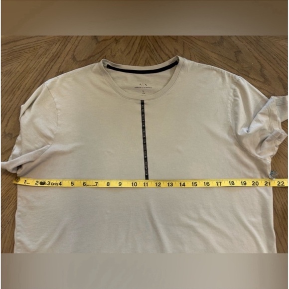 Armani Exchange light gray women's T shirt size L - Picture 4 of 6